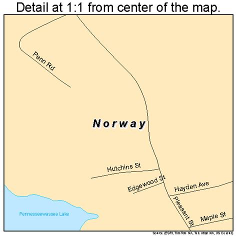 norway maine street map